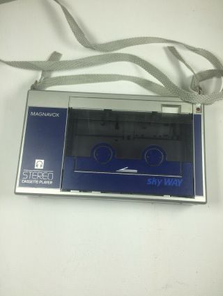 Vintage 1980s Magnavox Sky Way Walkman D6621 Stereo Cassette Player - Parts Only
