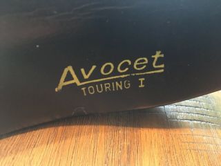 Avocet Vintage Bike Saddle Seat Touring 1 Black Leather Italy 70s 80s 2
