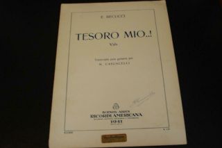 E.  Becucci Tesoro Mio Vals For Solo Guitar Vintage Collector Item
