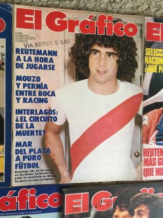 10 Vintage El GRAFICO Soccer Football Magazines From 1979 - 1980 Argentina 3