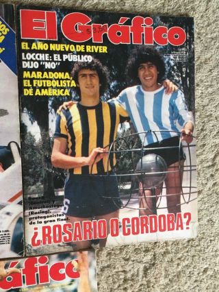 10 Vintage El GRAFICO Soccer Football Magazines From 1979 - 1980 Argentina 5