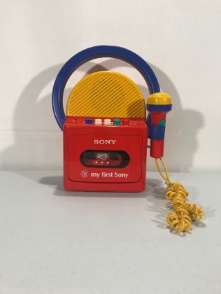 Collectible My First Sony Cassette Player & Recorder (red,  Yellow & Blue)