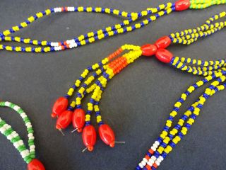 Vintage African Glass Beadwork Necklace: Drop Approx 35cm 3