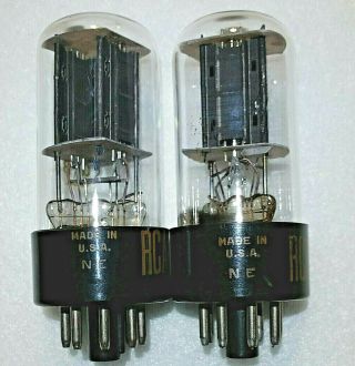 Matched Same Code Pair 6SN7GTB RCA Tubes,  TV - 7D 116,  - will combine ship 3