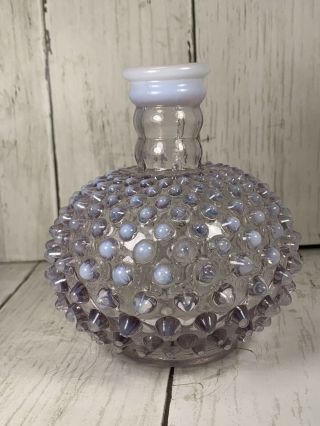 Vintage Fenton Hobnail Opalescent Perfume Bottle Vase 4 3/4 " Tall