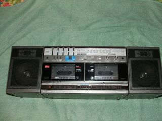 Panasonic Boombox Rx - Cw50 " Old School " Dual Cassette,  Am - Fm Detachable Speakers