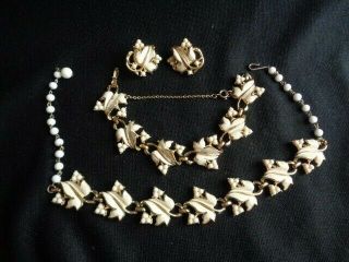 Vintage 3 Piece Set - Coro Necklace,  Bracelet & Earrings