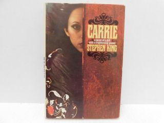 Vintage Carrie Novel By Stephen King Hardcover Bce 1974 Doubleday & Co.