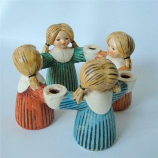 Vintage Goebel W German Circle of Girls Ring Candle Holder 4 cups HX 326 1966 2