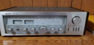 Vintage Nikko Nr 719 T - Locked Am/fm Stereo Receiver Silver Face