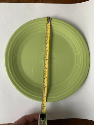 Vintage Homer Laughlin Fiestaware Chartreuse Green Dinner Plate 9.  5 "