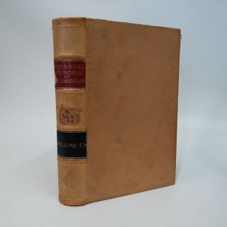 1888 Full Leather Personal Memoirs Of P.  H.  Sheridan,  Volume Ii