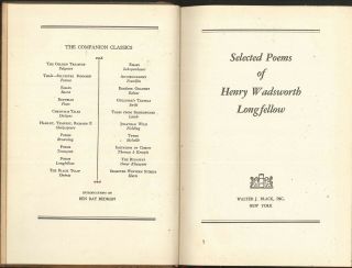 Longfellow Poems 1932 Companion Classics Redman Blacksmith Evangeline Hiawatha