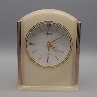 Vintage Seiko Quartz Desk Clock Made In Japan