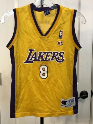 Vintage Champion Kobe Bryant Los Angeles Lakers Jersey 8 Size Youth S 6 - 8