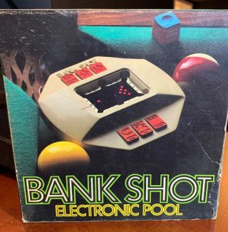 Vintage 1980 Bank Shot Electronic Pool Parker Brothers W/ Box Good
