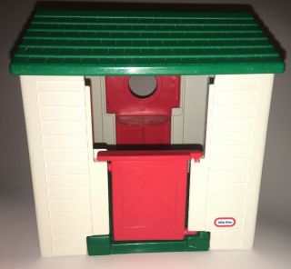 Vintage Little Tikes Dollhouse Cozy Cottage Play House Green Roof Yellow Shutter