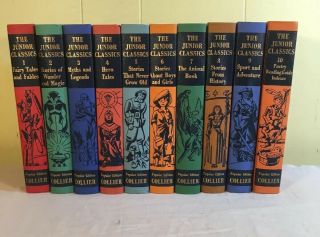 The Collier Junior Classics Shelf Of Books Full Set Of 10 Volumes 1959 Printing