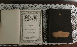 National Geographic Leather Bound,  Jan.  - Dec.  1920 Two Volume Set