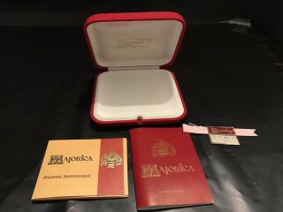Vintage Red Majorica Heusch Box Only.  Pearls,  Bracelets,  Other Fine Jewelry