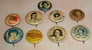 1940s Vintage 9 Stick Pin Various Society