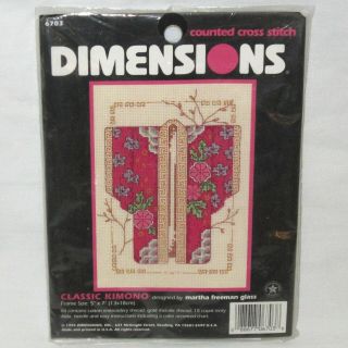 Vintage 1996 Dimensions Classic Kimono Counted Cross Stitch Kit 6703 Craft