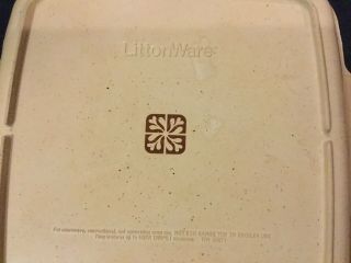 2 LittonWare Microwave Covered Casserole Dishes 1.  5 Qt and 1 Qt Vintage 5