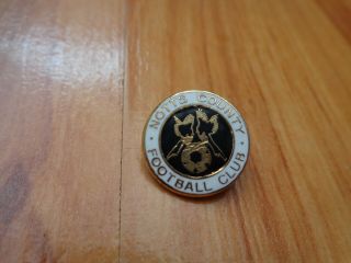Vintage 80s Notts County Supporters Club Reeves Football Enamel Brooch Pin Badge