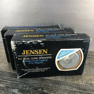Jensen J117 Vintage Audio Speakers 3 1/2” Auto Car Automotive Stereo