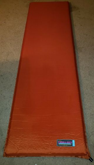 Therm - A - Rest Thermarest Vtg.  Red Sleeping Pad 72 " L 22 " W Great