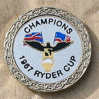 1967 Ryder Cup Vintage Silver Metal Stem Golf Ball Marker Champions Golf Club