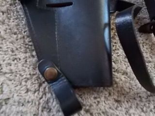 Vintage BOLEN Leather US Black Leather Shoulder Pistol Gun HOLSTER 7791527 3