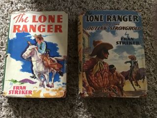 Set Of 2 Vintage Lone Ranger Books Fran Striker G&d 1939 And 1939 Editions