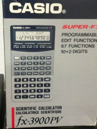 Casio - Fx - 3900pv,  Scientific Calculator,  Prgrammable Edit Function,  67 Func