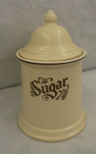 Pfaltzgraff Village Sugar Canister Vintage 10.  5 " Tall With Tapered Sides