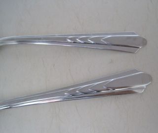 2 Vintage Ekco Slotted Serving Spoons Stainless Steel Daisy Flower 8” U.  S.  A. 3