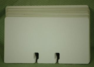Vintage Rolodex Plain Unruled Refill Card 2 - 1/4 X 4 White 100 Cards/pack