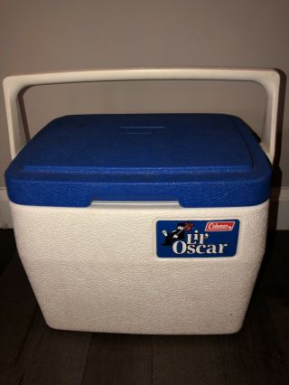 Vtg 1980s Lil Oscar Coleman 5272 Small Ice Chest Cooler Lunch Box Cupholder Lid