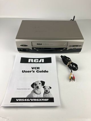Rca Vcr Video Player Recorder Vr546 Accusearch 4 - Head No Remote