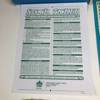 Stock Ticker Board Game 100 Complete Vintage Copp Clark 5