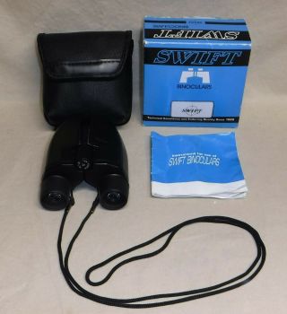Vintage Swift Binoculars Model 801 Micron 10 X 25 & Case