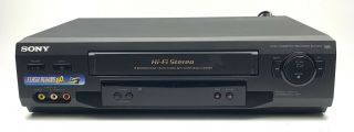 Sony Hi - Fi Stereo 19 Micron Head Vcr Vhs Player Recorder Slv - N51 (no Remote)