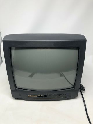 Vintage Sylvania Black Srt2113 13 " Crt Tv Retro Gaming Monitor