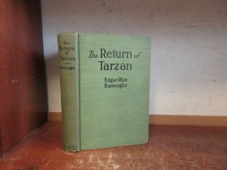 Old The Return Of Tarzan Book 1915 Edgar Rice Burroughs Jungle Lion Ape Animals