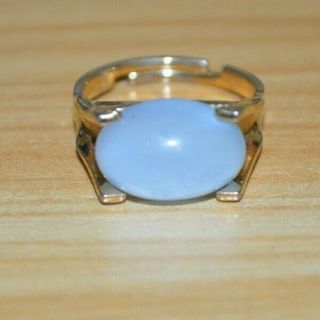 Vintage Sarah Coventry Adjustable Ring With Blue Glass 