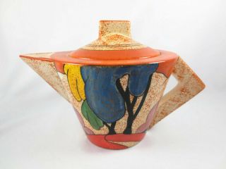 Vintage Clarice Cliff Teapot 1993 Mma Metropolitan Museum Of Art Deco Ceramic
