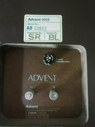 The Advent Loudspeaker Speakers Model 4002 Pair 3