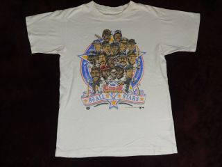 Vintage 1989 Mlb Baseball All Star Game Size M T - Shirt California Angels Salem