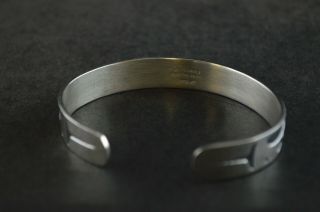 Vintage Sterling Silver Decorative Cuff Bracelet - 28.  5g 3