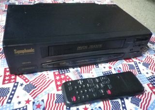 Symphonic Sl220b Vcr Video Cassette Tape Player/recorder With Remote Control
